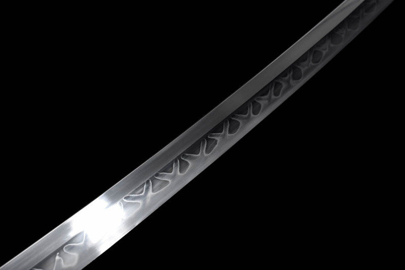 Handmade Silver Dragonfly Katana,Japanese samurai sword,Real Katana,High-performance T10 steel,earth burning blade