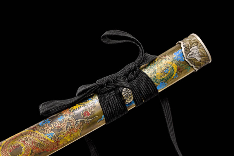 Handmade Lion Flame Tachi,Japanese samurai sword,Real Tachi,608 Hundred Steelmaking Pattern Steel