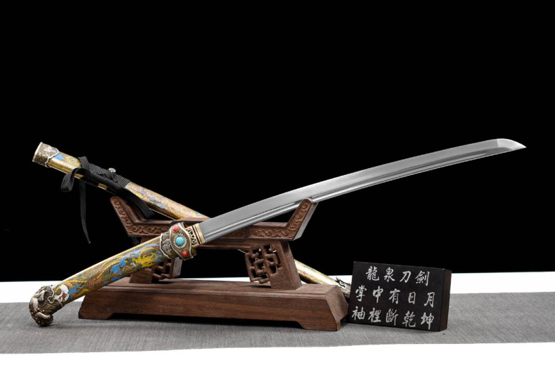 Handmade Lion Flame Tachi,Japanese samurai sword,Real Tachi,608 Hundred Steelmaking Pattern Steel