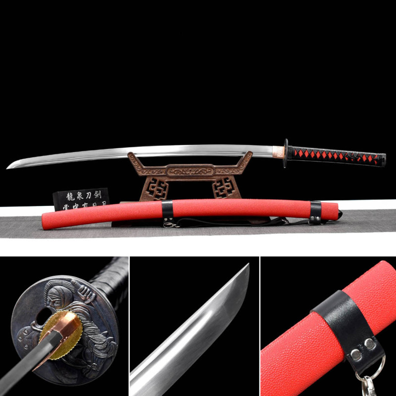 Handmade Masked Katana,Japanese samurai sword,Real Katana,High-performance spring steel