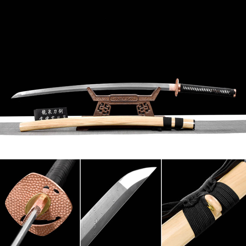 Handmade Twist pattern Katana,Japanese samurai sword,Real Katana,Hundred steelmaking torsion pattern steel