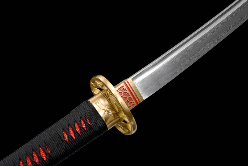 Handmade Yanu Katana,Japanese samurai sword,Real Katana,608 Hundred Steelmaking Pattern Steel