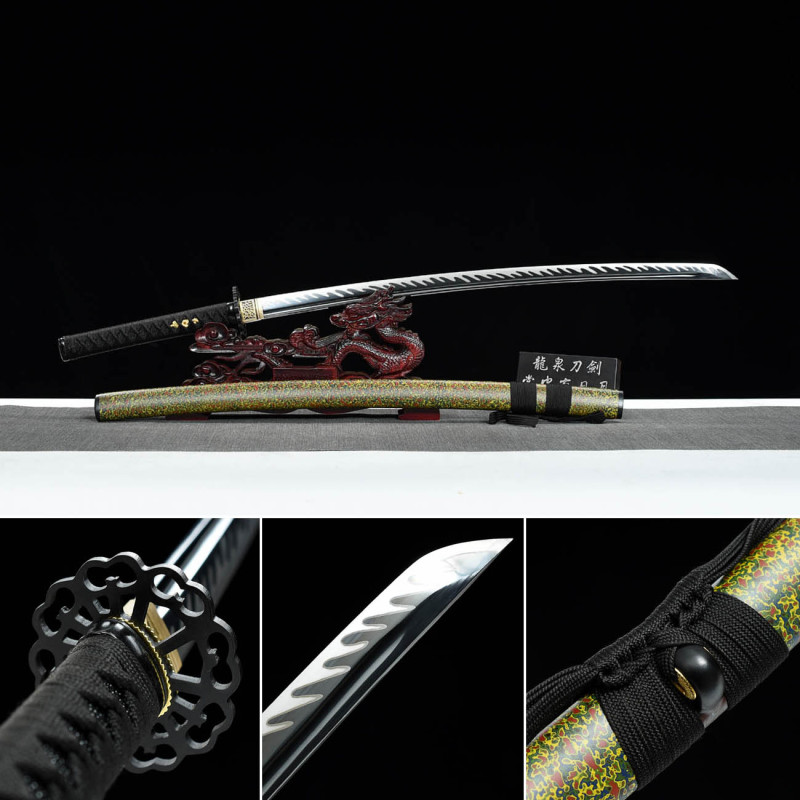 Handmade Cold Flame Katana,Japanese samurai sword,Real Katana,High performance carbon steel