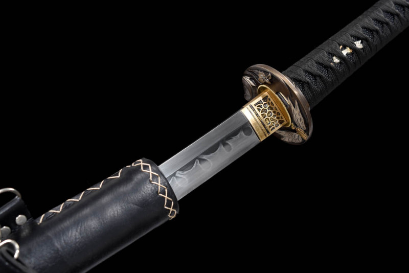 Handmade Silver Dragonfly Katana,Japanese samurai sword,Real Katana,High-performance T10 steel,earth burning blade