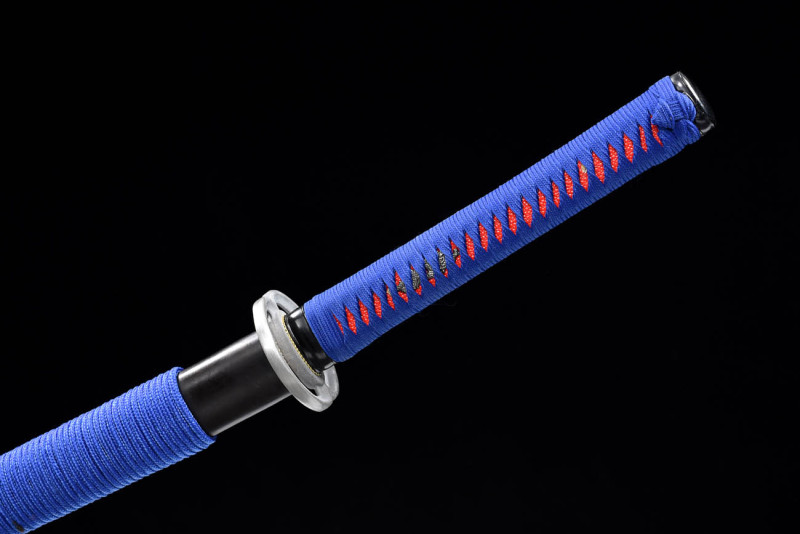 Handmade Knead Blue Katana,Japanese samurai sword,Real Katana,High-performance spring steel