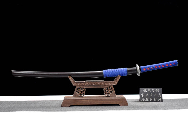 Handmade Knead Blue Katana,Japanese samurai sword,Real Katana,High-performance spring steel