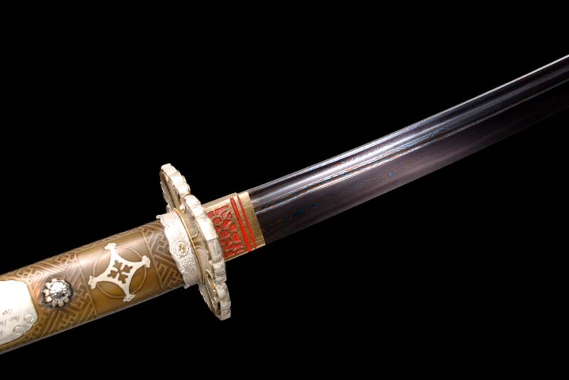 Handmade Chihiro Tachi,Japanese samurai sword,Real Tachi,608 Hundred Steelmaking Pattern Steel