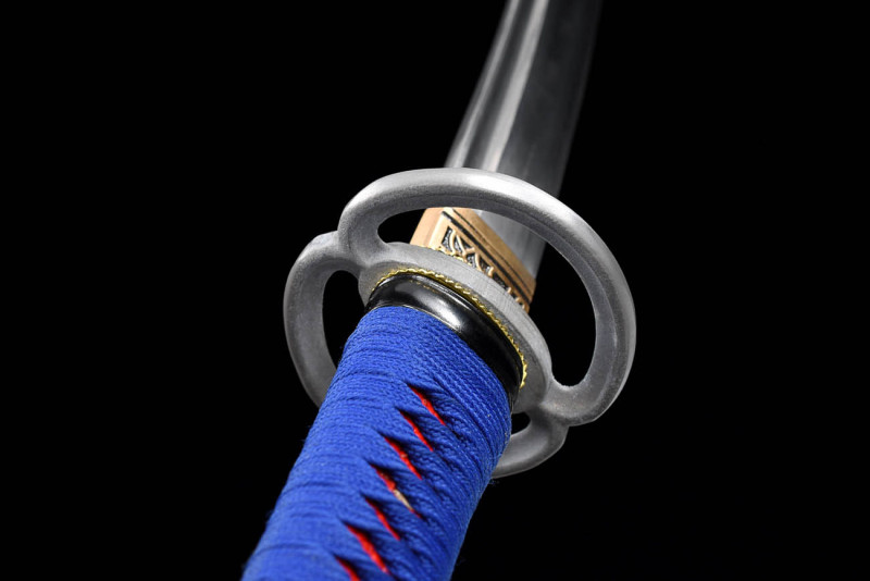 Handmade Knead Blue Katana,Japanese samurai sword,Real Katana,High-performance spring steel