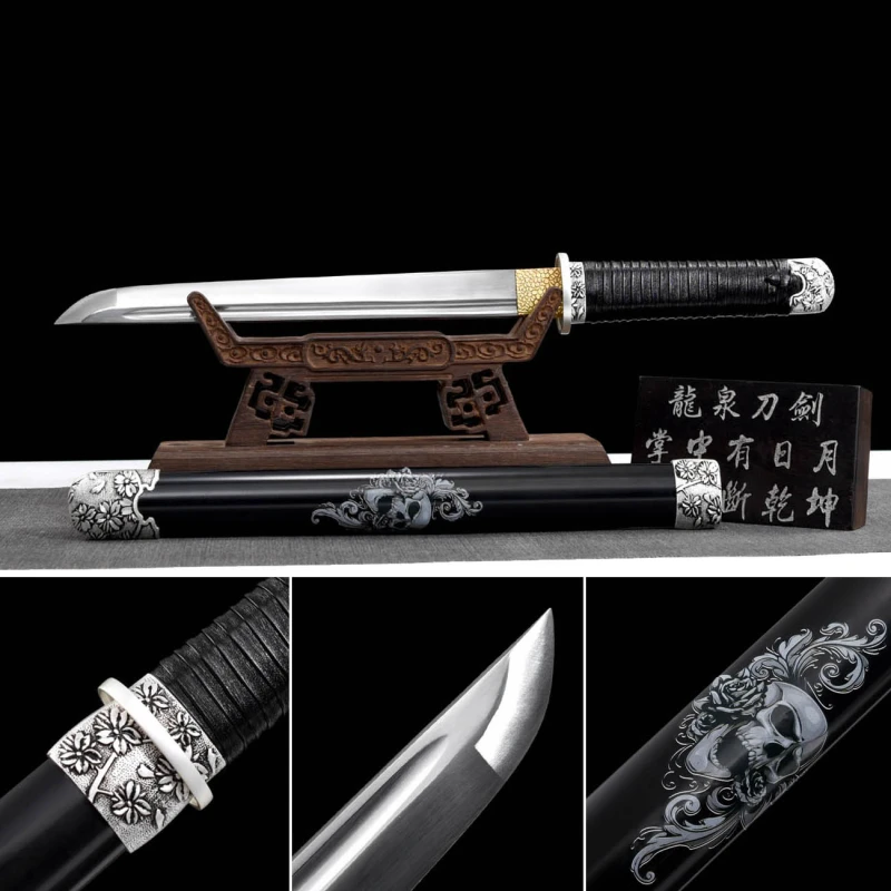 Handmade Nine Yin Tanto,Japanese samurai sword,Real Tanto,Short Katana,High-performance spring steel