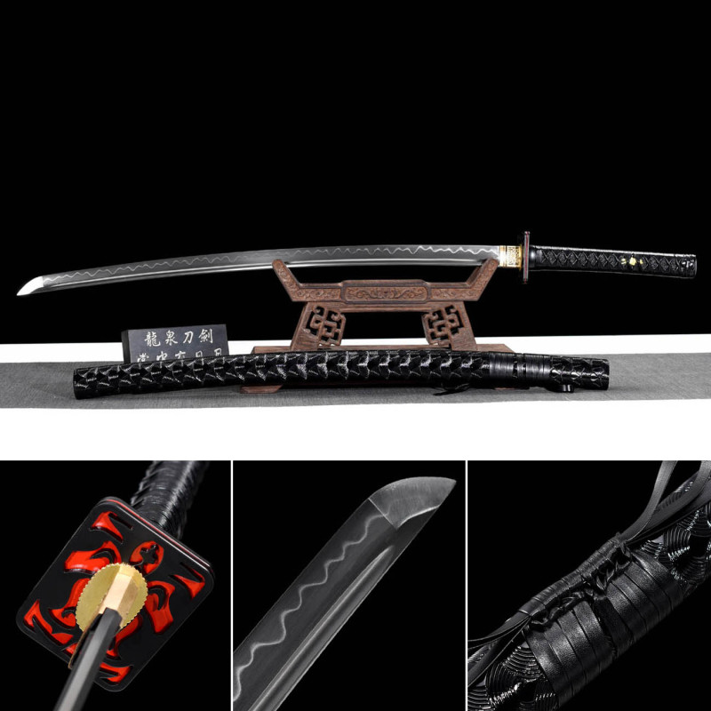 Handmade Anti-adversity Katana,Japanese samurai sword,Real Katana,High-performance manganese steel,earth burning blade