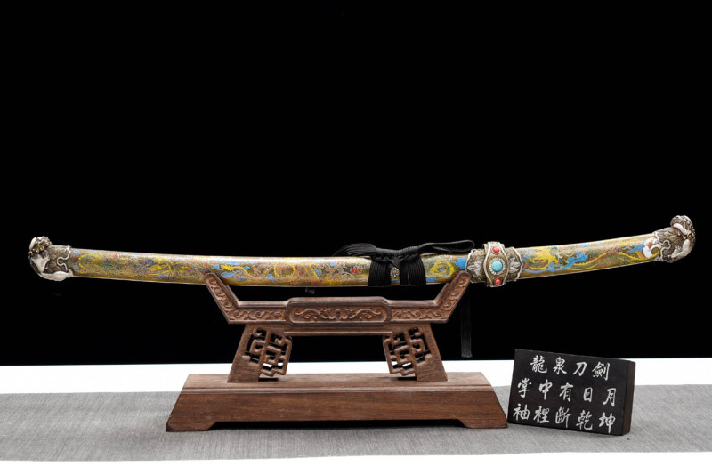 Handmade Lion Flame Tachi,Japanese samurai sword,Real Tachi,608 Hundred Steelmaking Pattern Steel