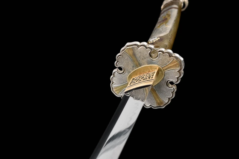 Handmade Engine Knight Tachi,Japanese samurai sword,Real Tachi,High-performance T10 steel,earth burning blade