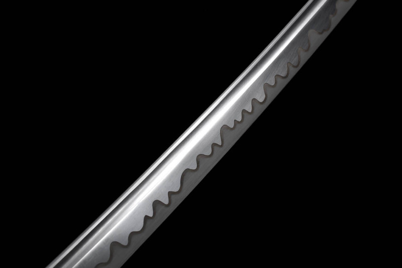 Handmade Black Wave Katana,Japanese samurai sword,Real Katana,High-performance manganese steel