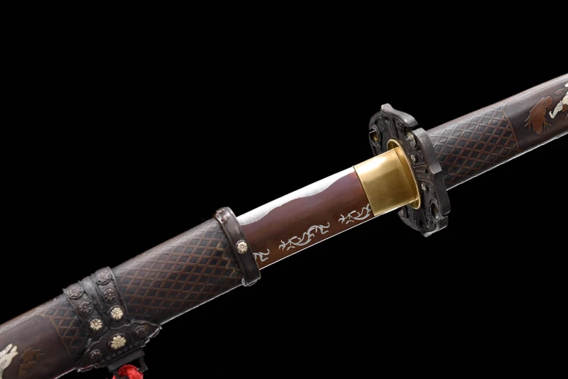 Handmade Vertical Horizontal Tachi,Japanese samurai sword,Real Tachi,High-performance rail steel