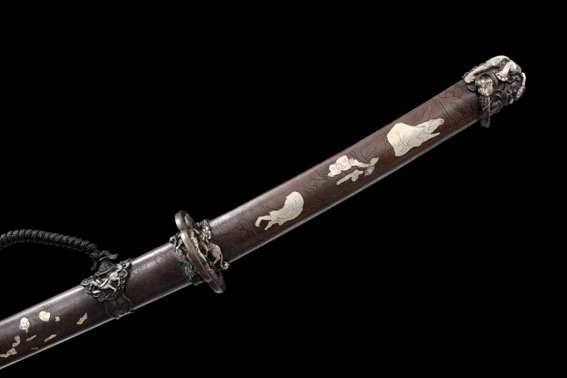 Handmade War Monk Tachi,Japanese samurai sword,Real Tachi,High-performance Hundred Steelmaking Pattern Steel