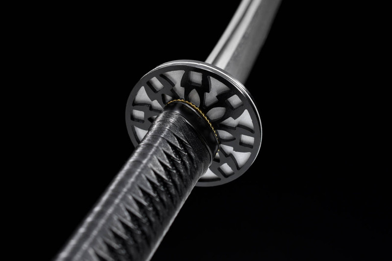 Handmade Silver Feather Katana,Japanese samurai sword,Real Katana,High-performance Hundred Steelmaking Pattern Steel