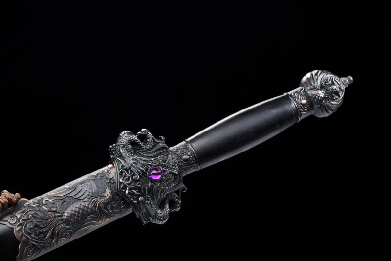 Handmade Red Phoenix Sword,Real Sword,Chinese sword,Hundred Steelmaking Pattern Steel