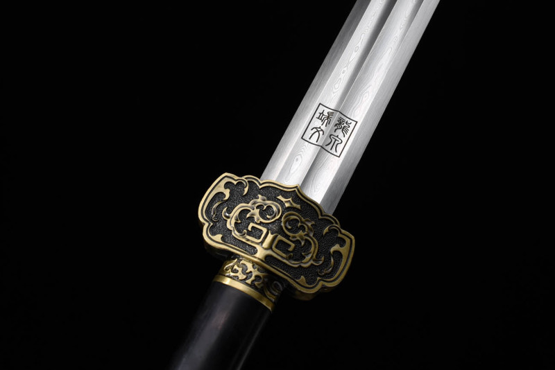 Handmade Auspicious Ruyi Sword,Real Sword,Chinese sword,Hundred Steelmaking Pattern Steel