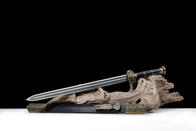 Handmade Auspicious Ruyi Sword,Real Sword,Chinese sword,Hundred Steelmaking Pattern Steel