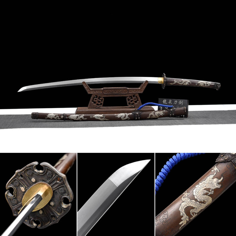 Handmade Scaly Dragon Tachi,Japanese samurai sword,Real Tachi,High-performance rail steel