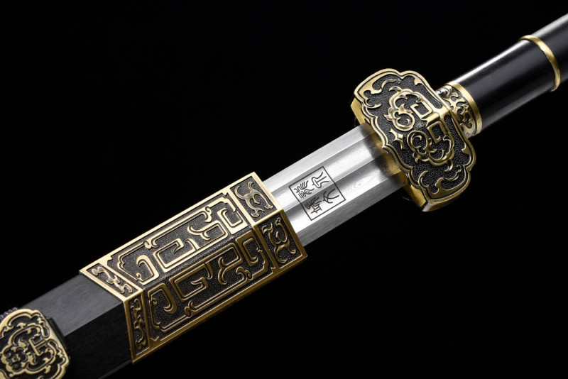 Handmade Auspicious Ruyi Sword,Real Sword,Chinese sword,Hundred Steelmaking Pattern Steel