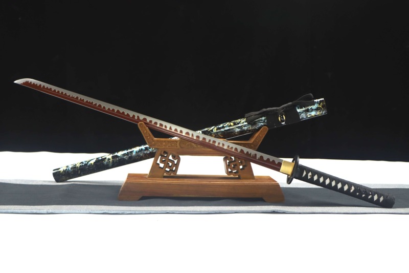 Handmade Flame Star Ninjato,Japanese samurai sword,Real Katana,High performance manganese steel