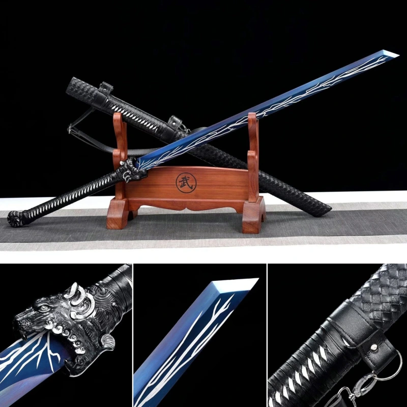 Handmade Thunder Tiger sword,Handicrafts,Tang Horizontal Sword,Real Tang Sword,Chinese sword,High-performance manganese steel