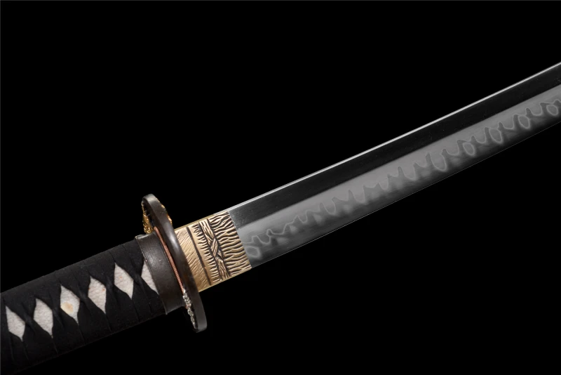 T10 Steel  Clay Tempered With Hamon Real  Katana Sword Handmade Japanese Samurai Sword Full Tang