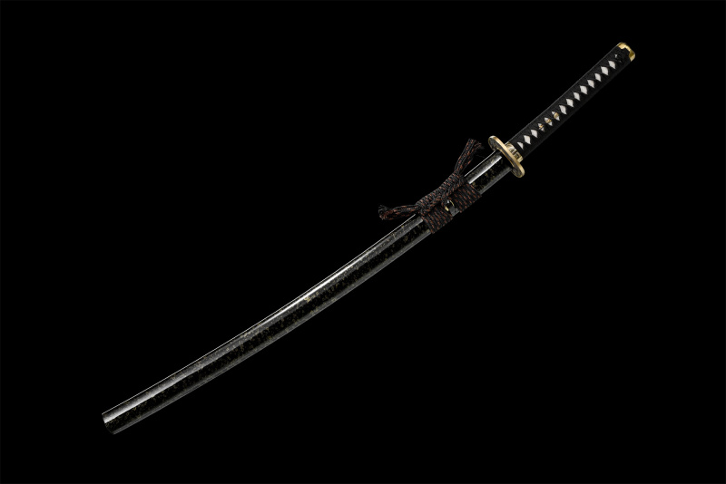 Damascus Steel Real Black Katana Sword Handmade Japanese Samurai Sword Full Tang