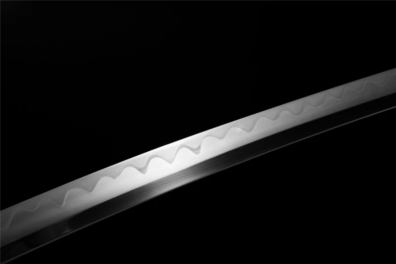 T10 High Carbon Steel  Clay Tempered With Real Hamon Kobuse Steel Katana Handmade Japanese Samurai Sword Full Tang