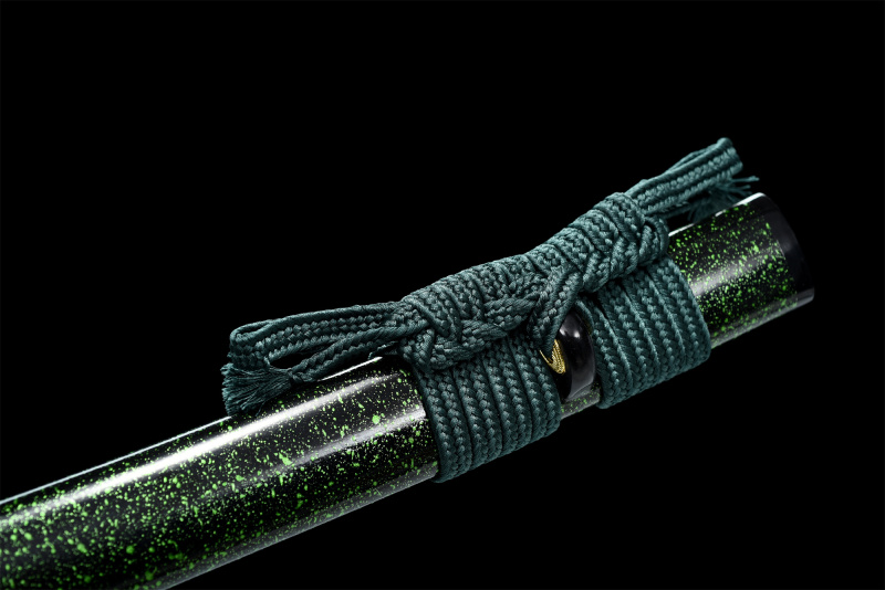 T10 Steel Clay Tempered With Hamon Real Green Katana Sword Handmade Japanese Samurai Sword Full Tang