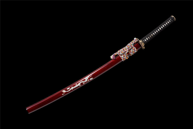 T10 High Carbon Steel  Clay Tempered With Hamon Honsanmai Steel Real Dragon Katana Handmade Japanese Samurai Sword Full Tang