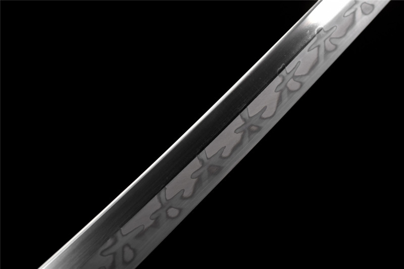 T10 Steel  Clay Tempered With Hamon Real Black Katana Handmade Japanese Samurai Sword Full Tang