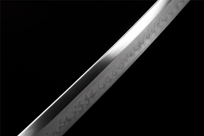 T10 Steel  Clay Tempered With Hamon Real Black Spots Katana Handmade Japanese Samurai Sword Full Tang