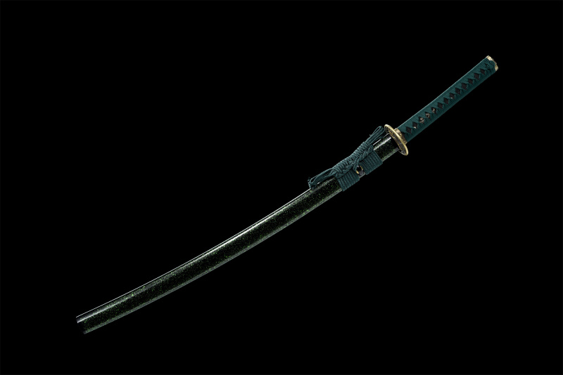 T10 Steel Clay Tempered With Hamon Real Green Katana Sword Handmade Japanese Samurai Sword Full Tang