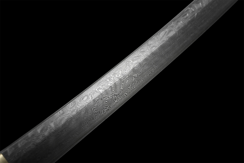 Damascus Steel Real Katana Sword Handmade Japanese Samurai Sword Full Tang