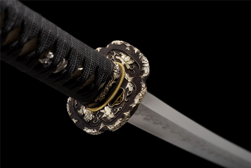 T10 Steel  Clay Tempered With Hamon Real Yellow Katana Handmade Japanese Samurai Sword Full Tang