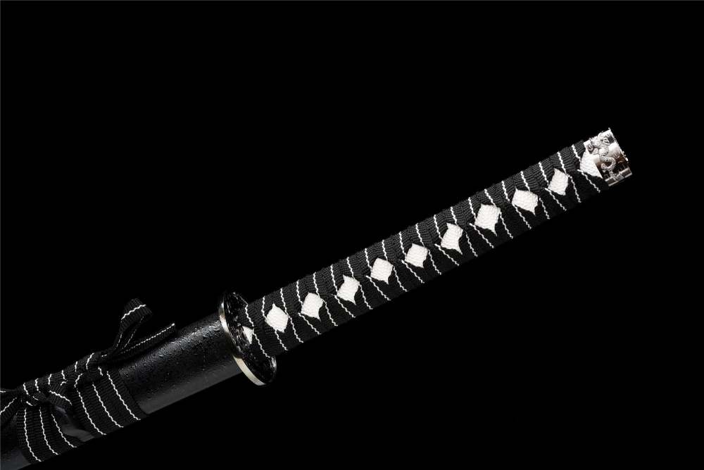 Carved Dragon Katana,Double Dragon,Black Katana,Japanese Samurai Sword,Real Handmade Katana,Carbon steel