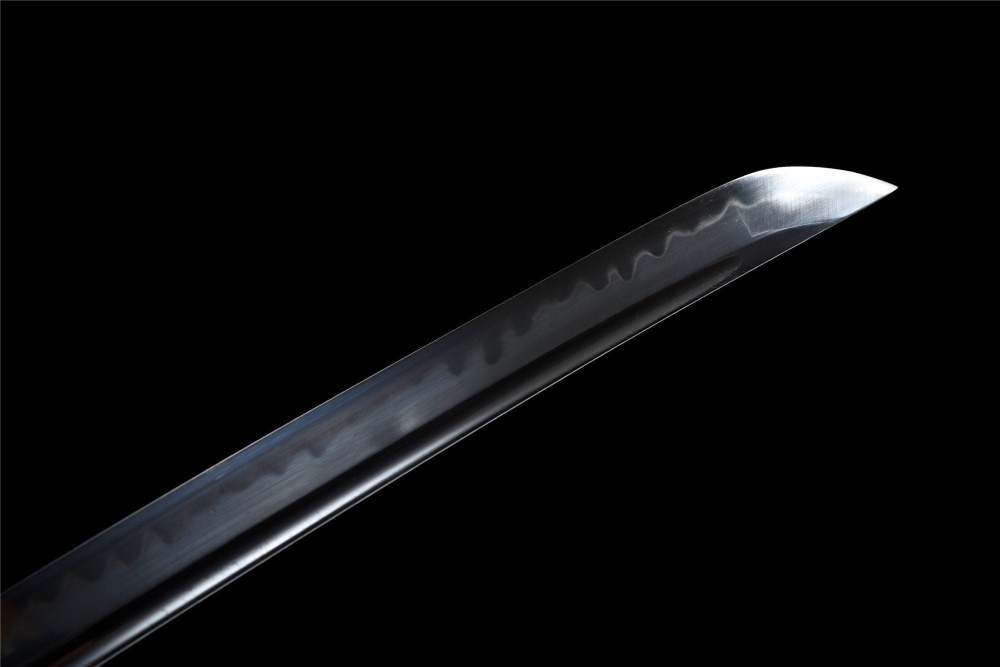 Blackwing Katana,Japanese Samurai Sword,Real Handmade Katana,1095 Steel,Clay tempered,Black blade