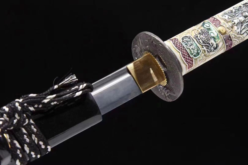 Dragon Head Katana,Janpanese Samurai sword,Dragonhead Katana,High manganese steel,Longquan sword