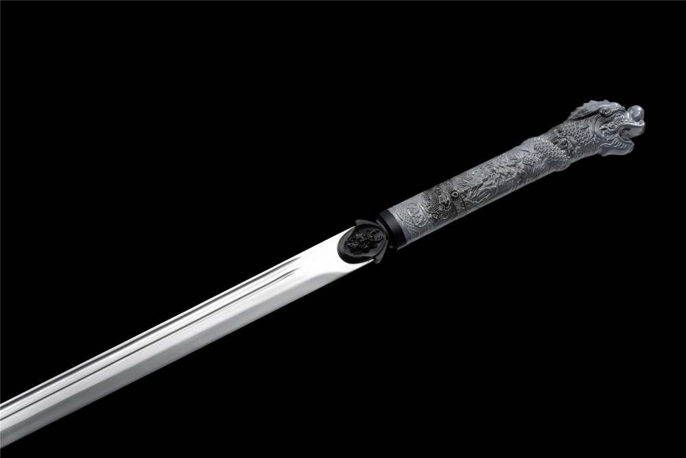 Black Dragon Slash,Handicraft,Dragon Head Tang-Horizontal Sword,Real Tang Sword,Handmade Chinese Sword,Longquan sword