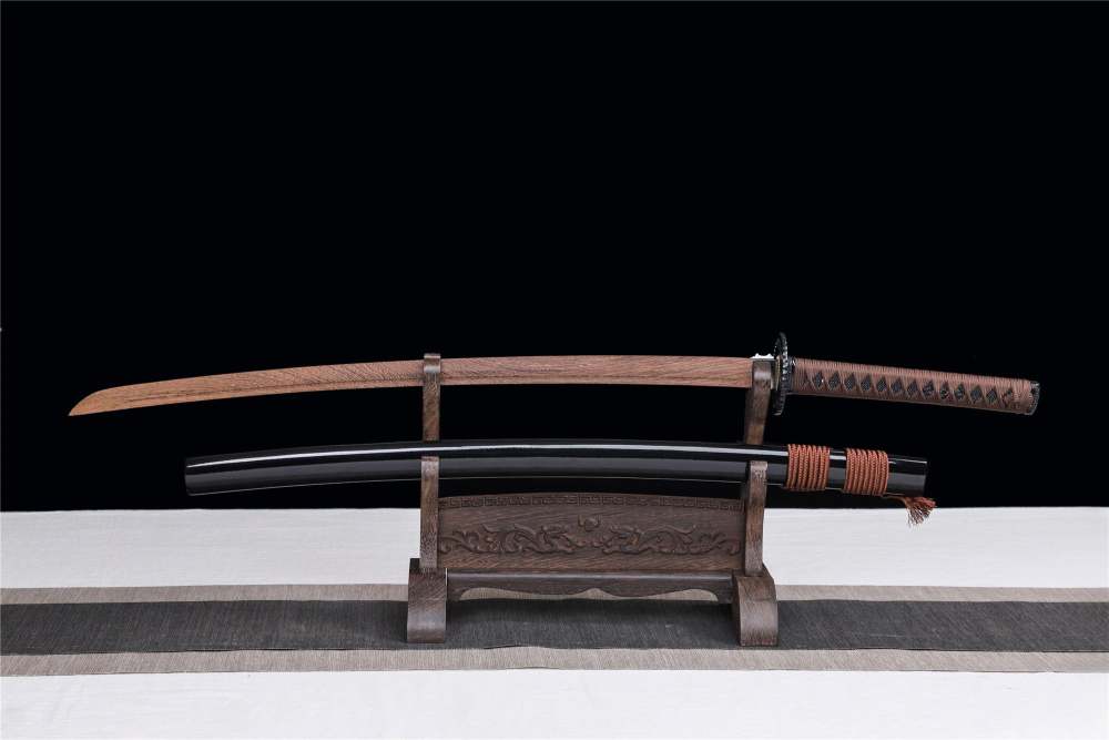 Courage Katana,Wooden Katana,Japanese Samurai Sword,Handmade Wooden Sword,Training Sword,Rosewood blade/Bamboo Blade