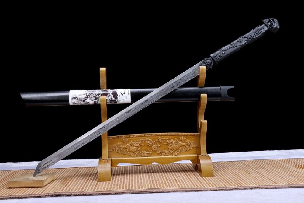 Hell Soul Slash,Ghost Head Sword,Tang-Horizontal Knife,Handmade Chinese Sword,High-performance spring steel,Longquan sword