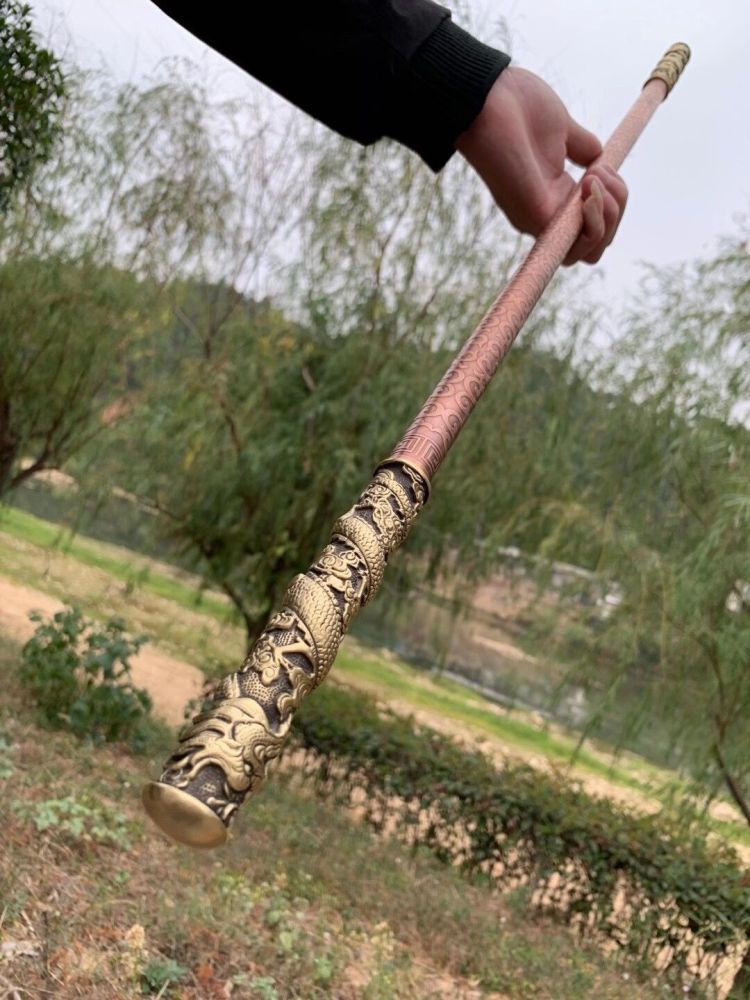 Mini Golden Cudgel,A weapon used by the Monkey King,Monkey King Bar,Red copper carved dragon