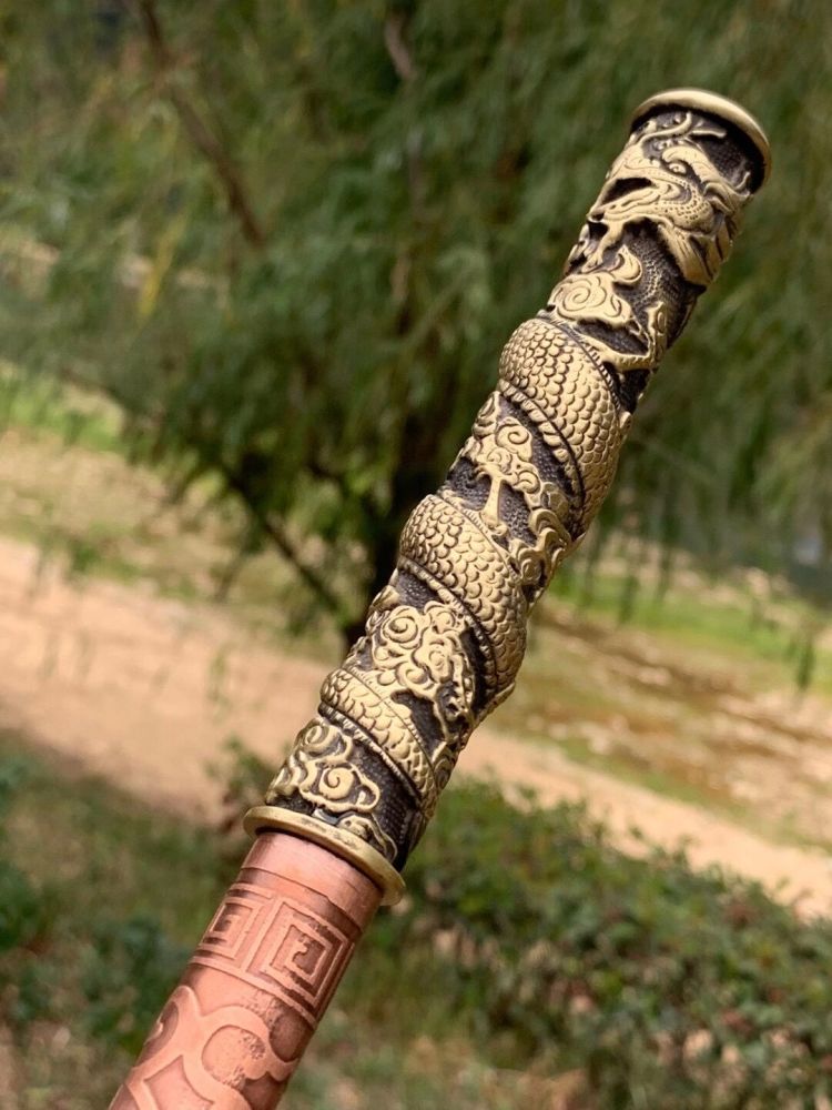Mini Golden Cudgel,A weapon used by the Monkey King,Monkey King Bar,Red copper carved dragon