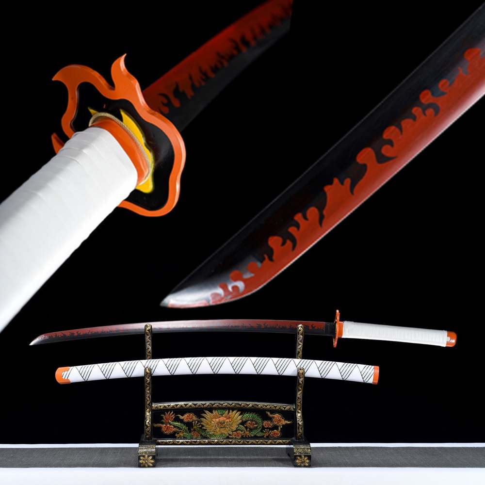 Demon Slayer,Rengoku Kyoujurou,Anime Katana Sword,Anime Cosplay, Japanese Samurai Sword