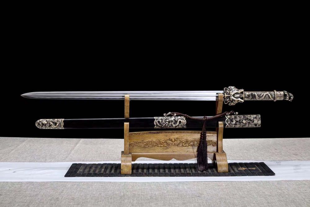 Sacred Dragon Sword,Handmade Traditional Sword,Chinese Sword,Hundred steelmaking pattern steel,Longquan sword