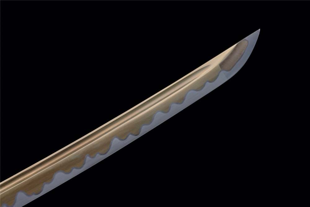 Golden Phoenix Katana,Baked Gold Series,Japanese Samurai Sword,Real Katana,Handmade sword,High performance manganese steel,Longquan sword