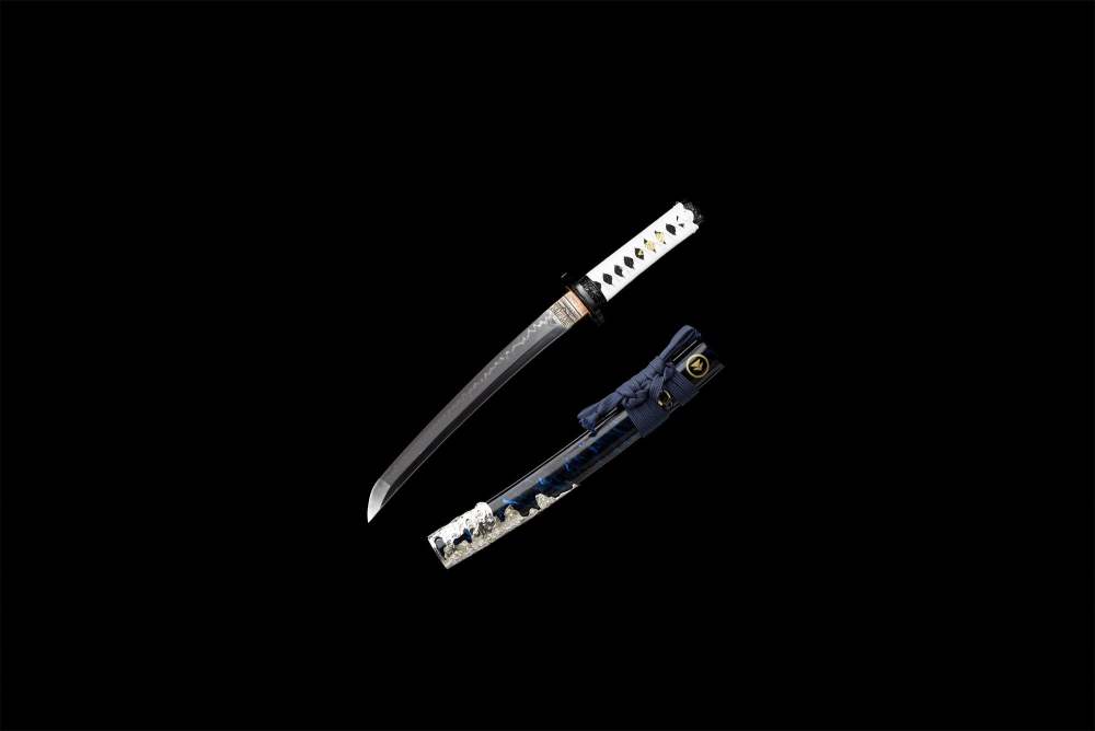 Ghost of Tsushima,Katana and Tanto,Real Japanese Samurai Sword,Handmade Katana Sword Sharp,Full Tang,Clay tempered t-10 steel with hamon