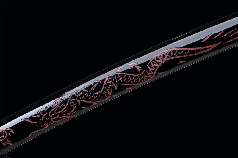 Dragon King Wooden Katana,Japanese Samurai Sword,Handmade Wooden Sword,Rosewood blade/Bamboo Blade